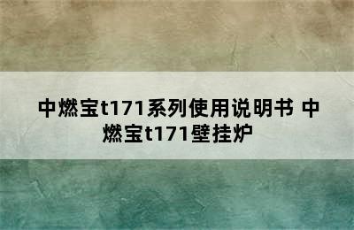 中燃宝t171系列使用说明书 中燃宝t171壁挂炉